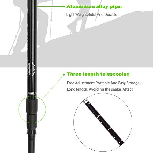 Snake Hook Reptile Grabber Rattle Snake Catcher,Professional Aluminum Alloy with Telescopic Rod and Lock, Comfortable Grip Handle for Catching,Controlling,Moving (53 inch Snake Hook)