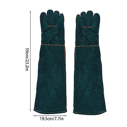 Animal Handling AntiBite Gloves for Dog Training Reptile Snake Handlers ScratchProof Bite Resistant Gloves with Reinforced Palm and Cotton Lining (L) - size: L