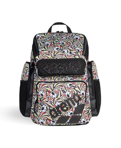 ARENA One Go Swim Backpack Travel Large Size Athletes Sports Equipment Bag 45 Liters - color: Fun Skulls