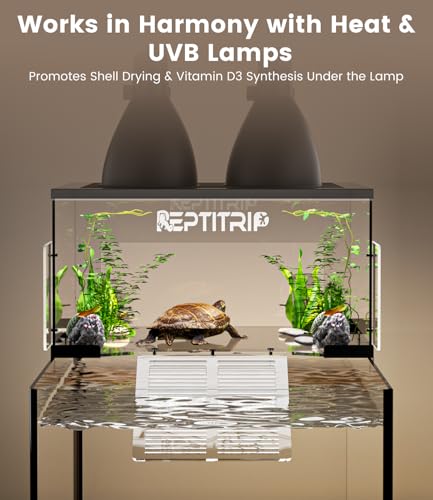 Turtle Basking Platform for 18-19 Inchs Wide Aquariums - Last Long Stainless Steel Supports & Mesh, Non-Slip Ramp for Aquatic Turtles, Turtle Tank Accessories (Extra Large) - size: Fit 18-19 Inchs Wide