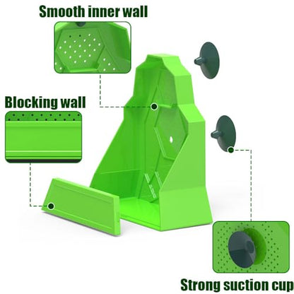 Reptile Bug Feed Bowl, Suction Cup Hanger Escapeproof Bugs Feeder Box with Ventilation Holes, Wall-Mounted Hunting Food Bowl for Lizard Bearded Dragon Frog - size: Medium 15*6*16cm/5.9*2.4*6.3"