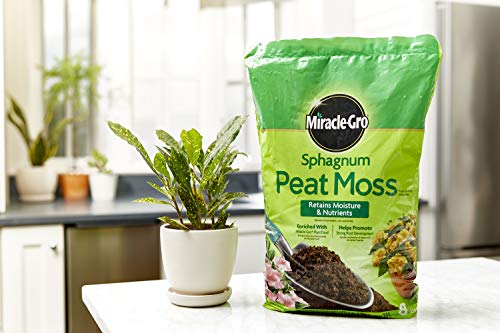 Miracle-Gro Sphagnum Peat Moss, 8 qt. (2-Pack) | Enriched with Plant Food, Add to Potting Mix and Native Soil - size: 8 QT 2-Pack