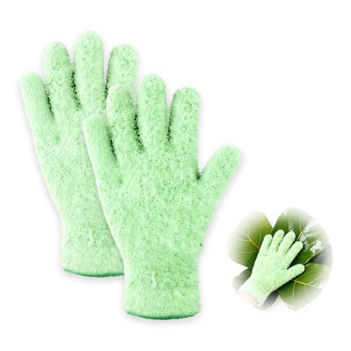 Microfiber Gloves,Microfiber Dusting Gloves for Plants and House Cleaning, Reusable Cleaning Gloves - color: Cyan