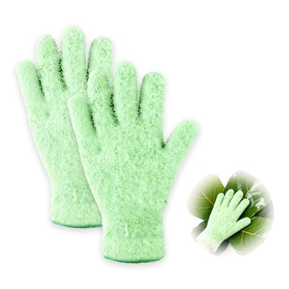 Microfiber Gloves,Microfiber Dusting Gloves for Plants and House Cleaning, Reusable Cleaning Gloves - color: Cyan