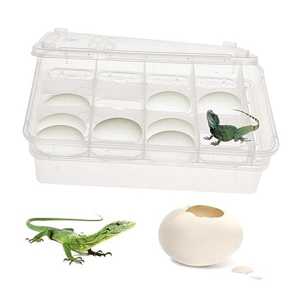 FRCOLOR Compartments Transparent Reptile Breeding Isolation Box Hatching Incubator for Snakes Turtles Geckos and Lizards Easy Observation and Cleaning for Incubation