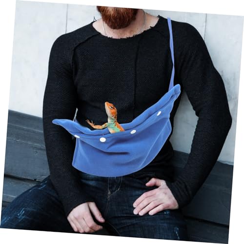GALPADA Adjustable Strap Outdoor Lizard Carrier Sling Bag for Bearded Dragons and Small Reptiles Durable Flannelette Material Travel Backpack for Guinea Pigs and Chinchillas Capacity Pet