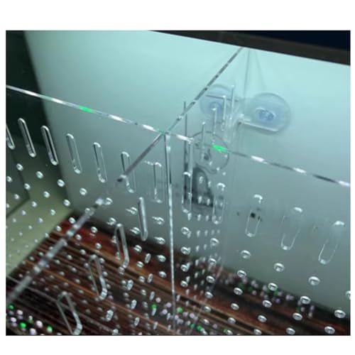 Aquarium Fish Tank Divider, Fish Tank Transparent Isolation Board Acrylic Separation Partition Network Partition Prevent Fish, Turtle Fight Attack Each Clear, - size: 30 X30cm