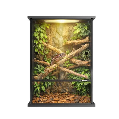 33 Gallon Tall PVC Reptile Enclosure,18"x18"x24" Reptile Tank Terrarium for Arboreal,Snake,Ball Python,Gecko,Frog,Lizard,Chameleon,Bearded Dragon,Spider - size: 18x18x24 inch