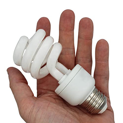 15 Watt UVB Reptile Light 5.0 15W Spiral Reptile Heat - 5 Pack | Terrarium Light Bulbs Turtles · Gecko · Tortoise · Snake · Lizard · Chameleons · Insects 120V - color: Uvb 5.0, size: 5 Count (Pack of 1)