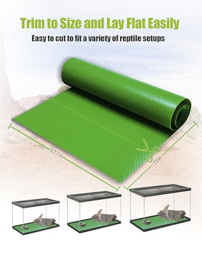 Bearded Dragon Tank Accessories, Reptile Substrate Floor, Leopard Gecko Tank Liner Mat for 40 Gallon, 20 Gallon, 50 Gallon,75 Gallon Lizard Tank, Green - color: Green