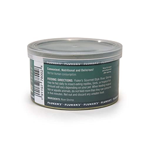 Fluker's Gourmet Canned Food for Reptiles, Fish, Birds and Small Animals, River Shrimp 1.2 oz - size: 1.2 Ounce (Pack of 1), style: River Shrimp