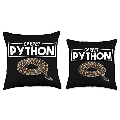Carpet Python Reptiles Snake Lover Pet Reptile Owner Graphic Throw Pillow - size: 16x16