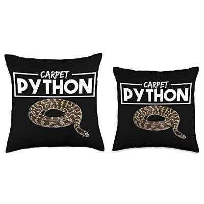 Carpet Python Reptiles Snake Lover Pet Reptile Owner Graphic Throw Pillow - size: 18x18