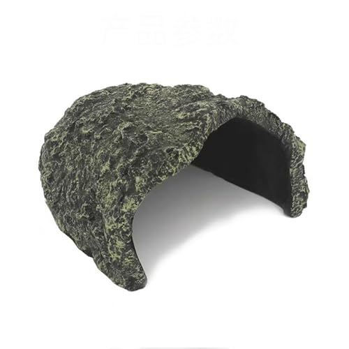 Large Rock Cave Hideout for Reptiles & Amphibians - Ideal for Bearded Dragons, Turtles, Snakes, Lizards, Geckos, Tortoises & Small Pets - Terrarium & Aquarium Decor, Safe Reptile Habitat