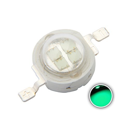 CHANZON 10 pcs High Power Led Chip 5W Cyan 490nm | (600mA - 700mA / DC 6V - 7V / 5 Watt) Super Bright Intensity SMD COB Light Emitter Components Diode Bulb Beads DIY Lighting - color: F) Cyan (490nm)