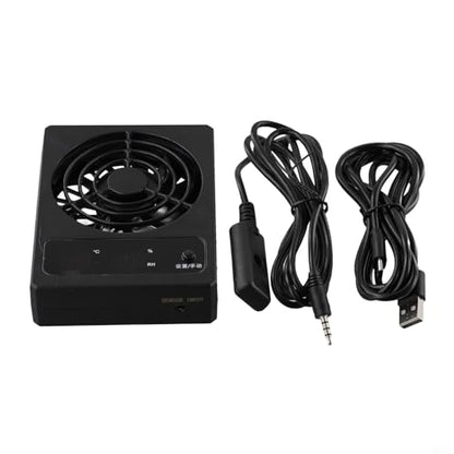 Reptile Enclosure Ventilation Fan, Automatic Humidity Control & Quiet Air-Circulation For Rainforest Terrarium, Smart Cooling System With Display(for celsius) - color: Celsius