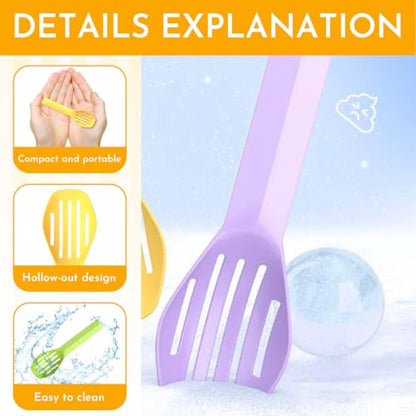 9Pcs Bathing Sand Scooper for Hamsters, Small Pet Grooming | Hamster Bedding Scooper,Pet Cleaning Tool,Small Pet Grooming - color: 3Purple+3Yellow+3Green, size: Small