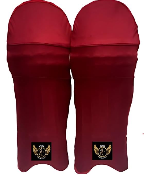 SNICK Cricket Batting Pads Covers - Pair - Stretchable Washable Reusable Clads for All Batting and Wicket Keeping Pads - color: Red