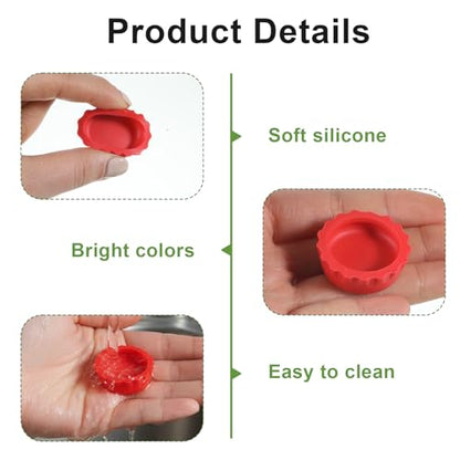 7 Pcs Reusable Small Reptile Feeding Dish, Crested Gecko Food and Water Dish and 2 Pcs Spoon, Silicone Reptile Food Bowl, Reptiles Food-Dish, Tank Accessories for Small Pets (8 Colors)