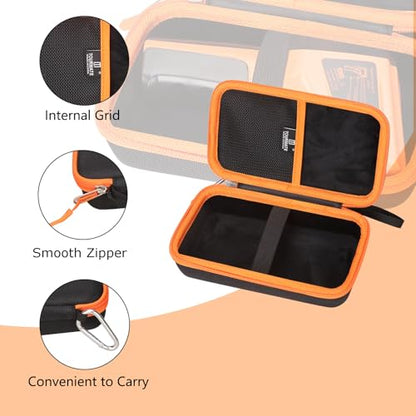 Tourmate Hard Case for TempPro TP30/TP450 Infrared Thermometer Gun | Compact Travel Storage, Shockproof EVA Shell, Fits Laser Thermometer (Black, Case Only)