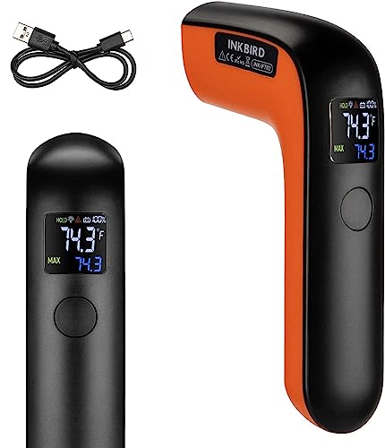 Rechargeable Infrared Thermometer Gun for Cooking, Laser Temperature Gun | -58℉~1022℉,Colorful Display,Pizza Oven Grill Kitchen Home,Max and Low Measure,℉ Only,NOT for Human