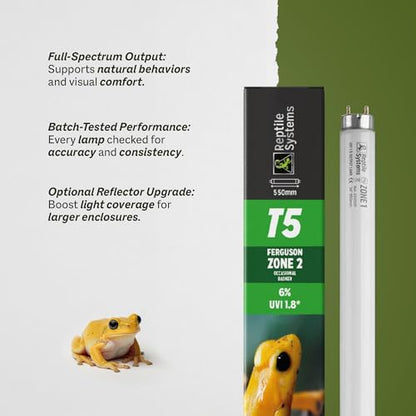 Reptile Systems T5 Ferguson Zone 2 Reptile Lamp – 24-in, 24-watt – Light for Reptiles, Chameleons & Geckos – Ideal for Tanks & Vivariums - size: 22in-24w