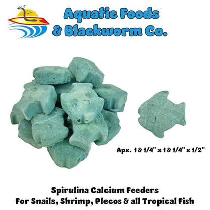 Spirulina Enriched Calcium Feeders... 35ct Small Jar | For Shrimp, For Snails, For Crabs, Crayfish, Pleco, Catfish, For All Tropical Fish - size: 35 Count (Pack of 1)