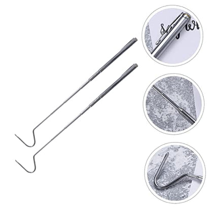 2pcs Sturdy Snake Grabber Hooks Long Reach Snake Catching Tool Catching Hook for Reptiles Lizards