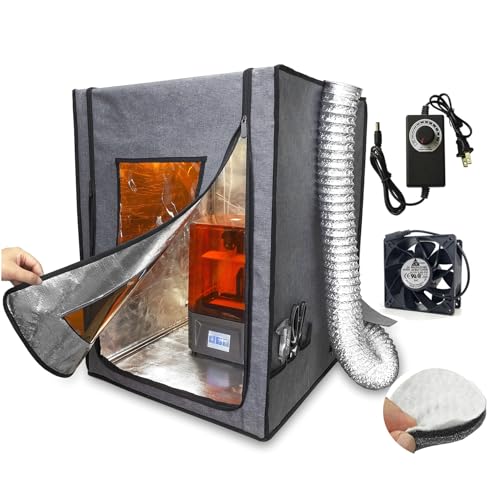 Multifunctional 3D Printer Enclosure Ventilation Eliminate Odors Tent Cover | Adjustable vent Compatible with Anycubic Photon Mono 4, Elegoo Saturn / Mars 3/4 & Creality Halot Series Resin 3D Printer
