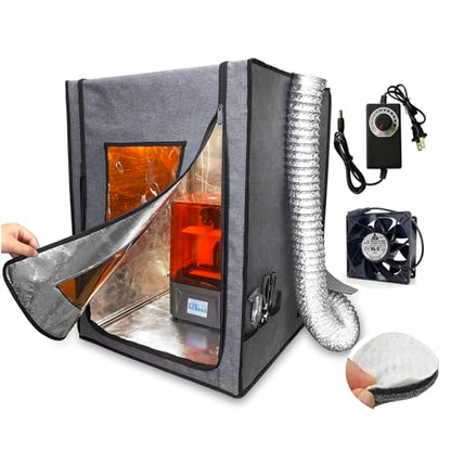 Multifunctional 3D Printer Enclosure Ventilation Eliminate Odors Tent Cover | Adjustable vent Compatible with Anycubic Photon Mono 4, Elegoo Saturn / Mars 3/4 & Creality Halot Series Resin 3D Printer