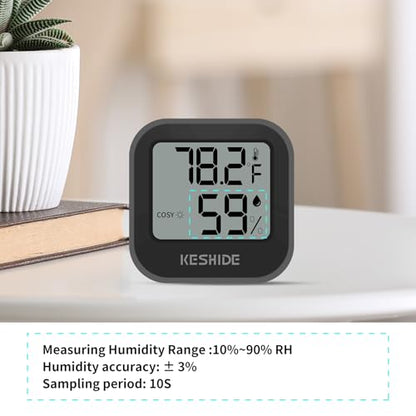 Digital Hygrometer Thermometer for Room Temperature Humidity Meter Indoor Thermometer Accuracy Calibration LCD Temperature Sensor, Bedroom, Baby Room, Office, Greenhouse, Cellar