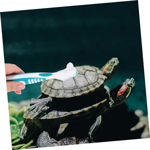 YARNOW 2pcs Turtle Shell Cleaning Brush Easy to Use Double-Sided Design Reptile Brush for Aquarium Accessories - color: Multi