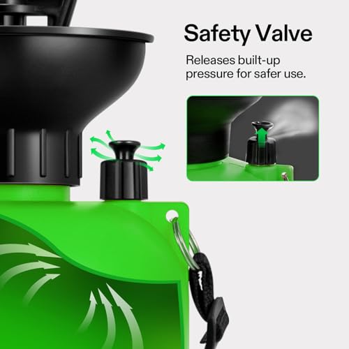 VIVOSUN 2-Gallon Pump Pressure Sprayer | Lawn & Garden Water Sprayer with Adjustable Shoulder Strap, for Spraying Plants, Garden Watering and Household Cleaning - color: Green, size: 2.1 Gallons