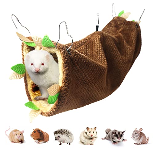 Leftstarer Pet Hammock and Tunnel Set, Soft Cashmere for Small Pets, Suitable for Guinea Pigs, Rats, Ferrets, Hamsters, etc., 22.1x9.1in - color: 4.Tunnel