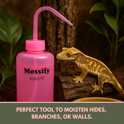 Mossify Squirtr Bottle 480ml – Clear Squirt Water Bottle for Plants, Tattoo, Hair & Labs – Easy Squeeze Plant Waterer with Long Nozzle – Refillable Seedling Watering Can, Wash Bottle - Pink - color: Pink