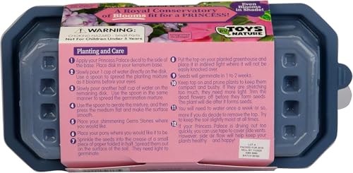 Grow Your Own Flower Princess Palace Terrarium Starter Kit - Blooming Jewelweed & Princess Flowers, Includes Pony, Royal Gems & Complete Supplies to Start Growing in a Week - style: Flower Princess Palace