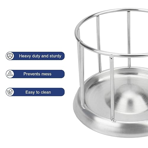 Wontee Tortoise Feeding Dish Reptile Water Dish Food Bowl Stainless Steel Feeder for Tortoises Lizards Turtles Chameleon (S) - size: S