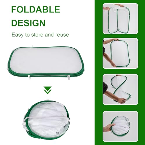 Butterfly Habitat Cage 15.7" x 15.7" x 23.6", Pop-up Caterpillar Enclosure with Poop Tray for Easy Clean, Outdoor Monarch Butterfly & Insect Net Cages Terrarium with Sunshade Top. - size: 15.7" x 15.7" x 23.6"