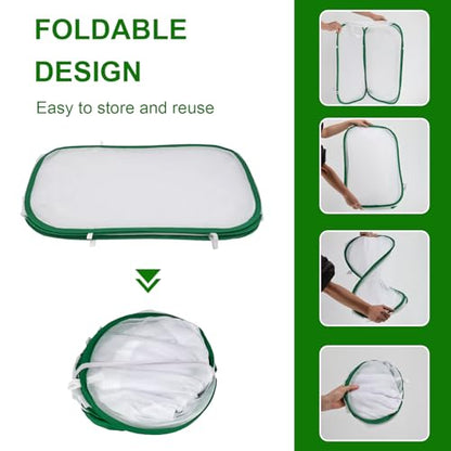 Butterfly Habitat Cage 15.7" x 15.7" x 23.6", Pop-up Caterpillar Enclosure with Poop Tray for Easy Clean, Outdoor Monarch Butterfly & Insect Net Cages Terrarium with Sunshade Top. - size: 15.7" x 15.7" x 23.6"