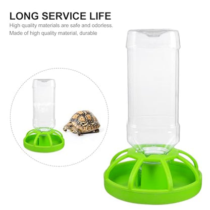 balacoo Automatic Reptile Water Feeder Bowl 6.29X7.87X3.93In Pet Water Dispenser for Turtle Tortoise Indoor Outdoor Terrarium