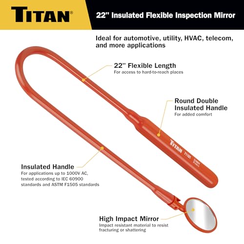 Titan 71101 22-Inch Insulated Flexible Inspection Mirror