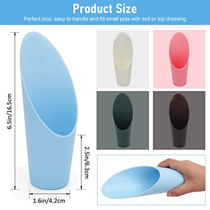 Coitak Bonsai Soil Scoops, 5 PCS Plastic Garden Soil Scoops | Colorful, Small Soil Scoops, Gardening Tools