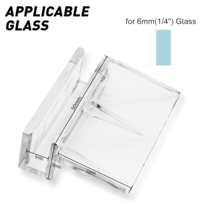 LINLAN 1/4-inch 12 Pieces Aquarium Cover Bracket, Fish Tank Lid Clips Acrylic Aquarium Cover Clip Support Holder, for Rimless Aquariums - size: Fits 1/4" Glass