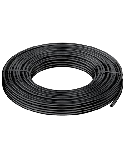 Pawfly 25 ft. Drip Irrigation Tubing, 1/4 Inch Blank Distribution Tubing for Drip Irrigation System, PVC Drip Irrigation Line Hose Roll, Drip Irrigation Part for Garden Watering, Black - size: 25 FT 1/4" PVC Drip Irrigation Tubing