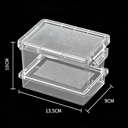 Reptile Feeding Box Storage Box,Portable,Easy to Clean,Reptile Feeder Cage for Cricke Raising Mealworms