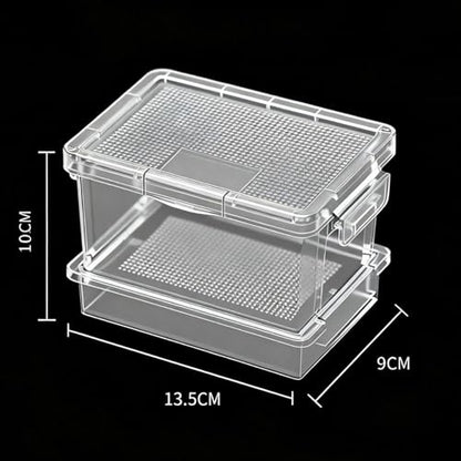 Reptile Feeding Box Storage Box,Portable,Easy to Clean,Reptile Feeder Cage for Cricke Raising Mealworms