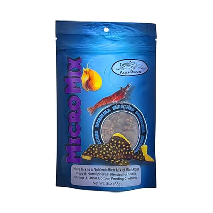 Micro Mix - Sinking Blended Diet for Snails, Shrimp & Bottom Feeding Fish (3 oz (85g)) - size: 3 Ounce (Pack of 1)