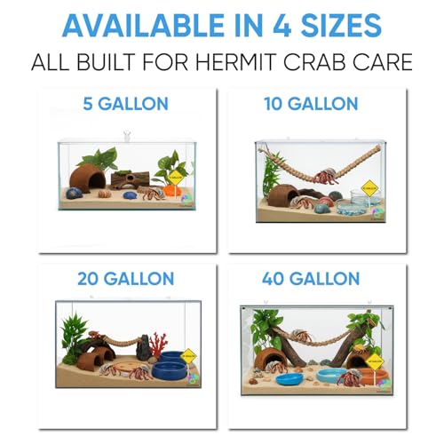 Hermit Crab Tank, Hermit Crab Cage and Enclosure, 10 Gallon
