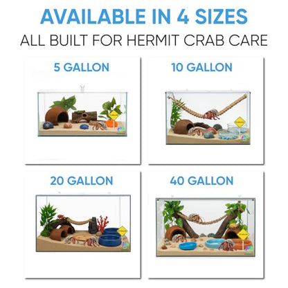 Hermit Crab Tank, Hermit Crab Cage and Enclosure, 10 Gallon
