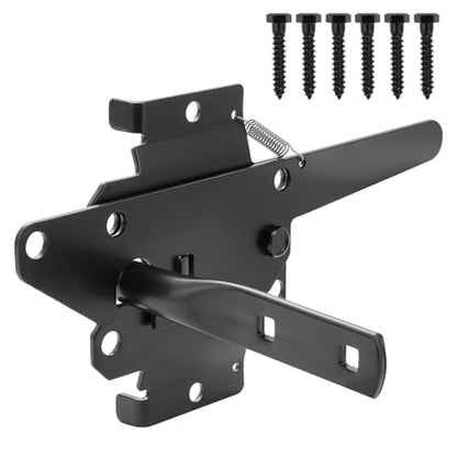 Gate Latch, Outdoor Fence Gate Lock, Adjustable Strike | Heavy duty outdoor gate latch with adjustable strike plate for wood fences and metal gates; for garden, yard and farm use. - size: Latch